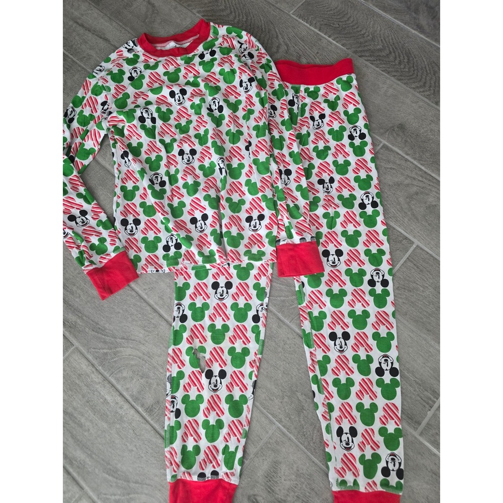 Disney Amazon Essentials Mens Pajama Set Mickey Mouse Holiday Medium‎ Christmas